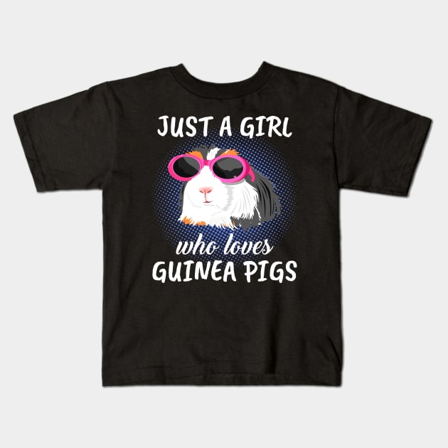 Just A Girl Who Loves Guinea Pigs Kids T-Shirt by TheTeeBee